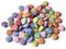 80 12.5mm Multi-Color Plastic Oyster Shell Mixed Color Seashell Beads bB1